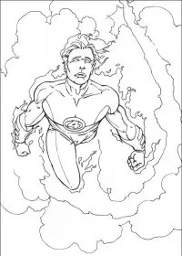 Fisă de colorat cu Cei patru fantastici de colorat p23