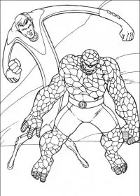 Fisă de colorat cu Cei patru fantastici de colorat p34
