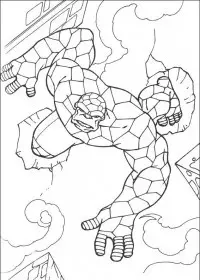 Fisă de colorat cu Cei patru fantastici de colorat p36
