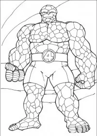 Fisă de colorat cu Cei patru fantastici de colorat p37