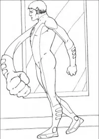 Fisă de colorat cu Cei patru fantastici de colorat p40