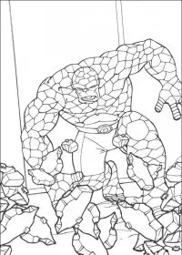 Fisă de colorat cu Cei patru fantastici de colorat p41