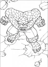 Fisă de colorat cu Cei patru fantastici de colorat p42