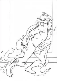 Fisă de colorat cu Cei patru fantastici de colorat p47