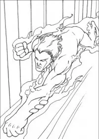 Fisă de colorat cu Cei patru fantastici de colorat p48