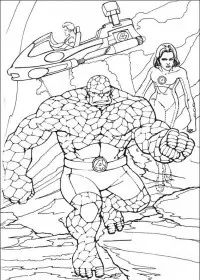 Fisă de colorat cu Cei patru fantastici de colorat p49