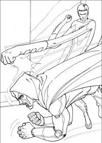 Fisă de colorat cu Cei patru fantastici de colorat p60