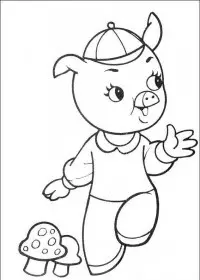 Fisă de colorat cu Cei trei purcelusi de colorat p06