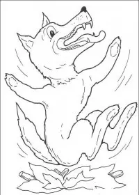 Fisă de colorat cu Cei trei purcelusi de colorat p14