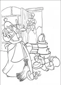 Fisă de colorat cu Cenusareasa de colorat p10