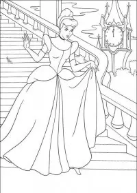 Fisă de colorat cu Cenusareasa de colorat p17