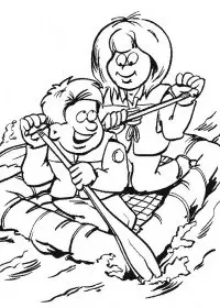 Fisă de colorat cu Cercetasi de colorat p03
