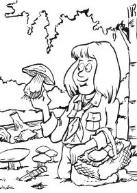 Fisă de colorat cu Cercetasi de colorat p05