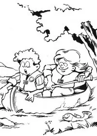 Fisă de colorat cu Cercetasi de colorat p09