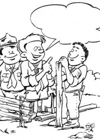 Fisă de colorat cu Cercetasi de colorat p11