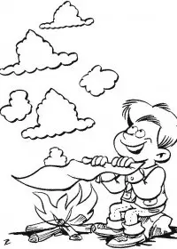 Fisă de colorat cu Cercetasi de colorat p15