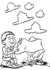 Fisă de colorat cu Cercetasi de colorat p16