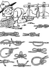 Fisă de colorat cu Cercetasi de colorat p17