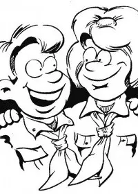 Fisă de colorat cu Cercetasi de colorat p19