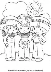 Fisă de colorat cu Charlotta cu capsuni de colorat p30