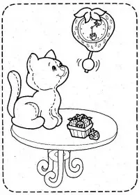 Fisă de colorat cu Charlotta cu capsuni de colorat p40