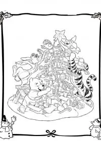 Fisă de colorat cu Christmas disney de colorat p07