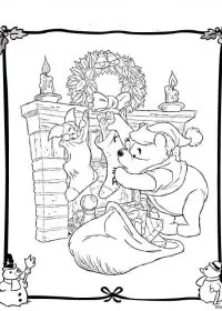 Fisă de colorat cu Christmas disney de colorat p30