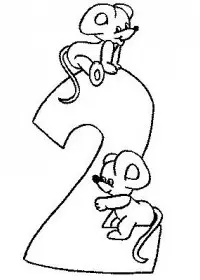 Fisă de colorat cu Cifre de colorat p02