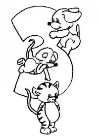 Fisă de colorat cu Cifre de colorat p03