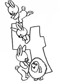 Fisă de colorat cu Cifre de colorat p04