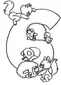 Fisă de colorat cu Cifre de colorat p06