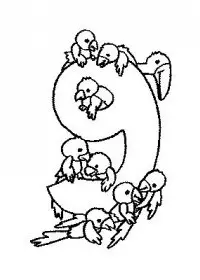 Fisă de colorat cu Cifre de colorat p09