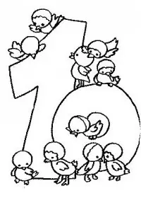 Fisă de colorat cu Cifre de colorat p20