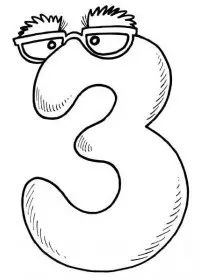 Fisă de colorat cu Cifrele de colorat p03