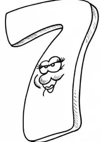 Fisă de colorat cu Cifrele de colorat p07