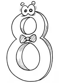 Fisă de colorat cu Cifrele de colorat p08