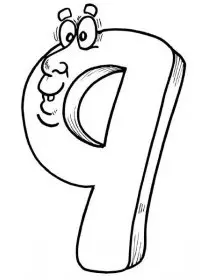 Fisă de colorat cu Cifrele de colorat p09