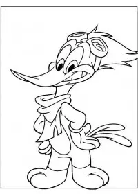 Ciocanitoarea Woody de colorat