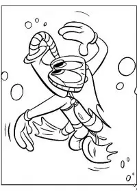 Fisă de colorat cu Ciocanitoarea woody de colorat p03