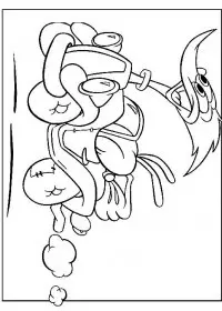 Fisă de colorat cu Ciocanitoarea woody de colorat p06