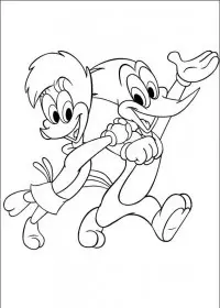 Fisă de colorat cu Ciocanitoarea woody de colorat p21