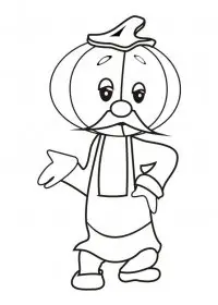 Fisă de colorat cu Cipollino de colorat p03