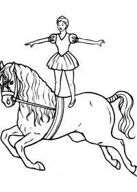 Fisă de colorat cu Circul de colorat p07