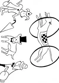 Fisă de colorat cu Circul de colorat p08