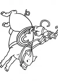 Fisă de colorat cu Circul de colorat p24