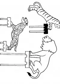 Fisă de colorat cu Circul de colorat p30