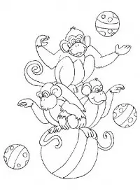 Fisă de colorat cu Circul de colorat p38