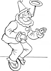 Fisă de colorat cu Circul de colorat p44