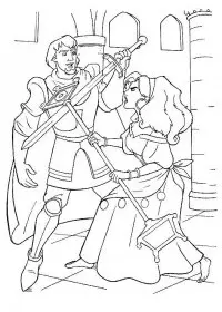 Fisă de colorat cu Cocosatul de la notre dame de colorat p02