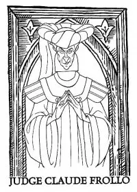 Fisă de colorat cu Cocosatul de la notre dame de colorat p03